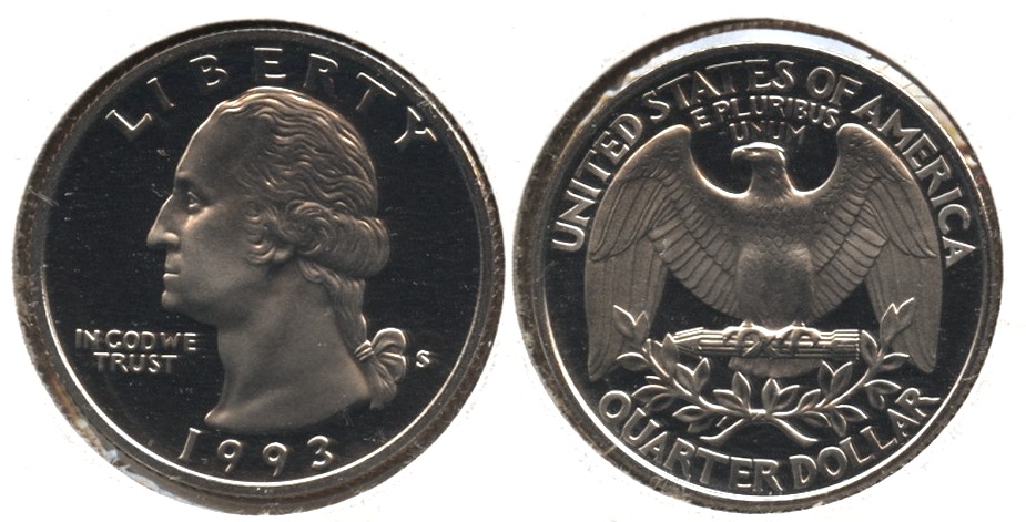1993-S Washington Quarter Clad Proof