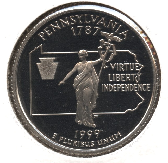 1999-S Pennsylvania State Quarter Clad Proof