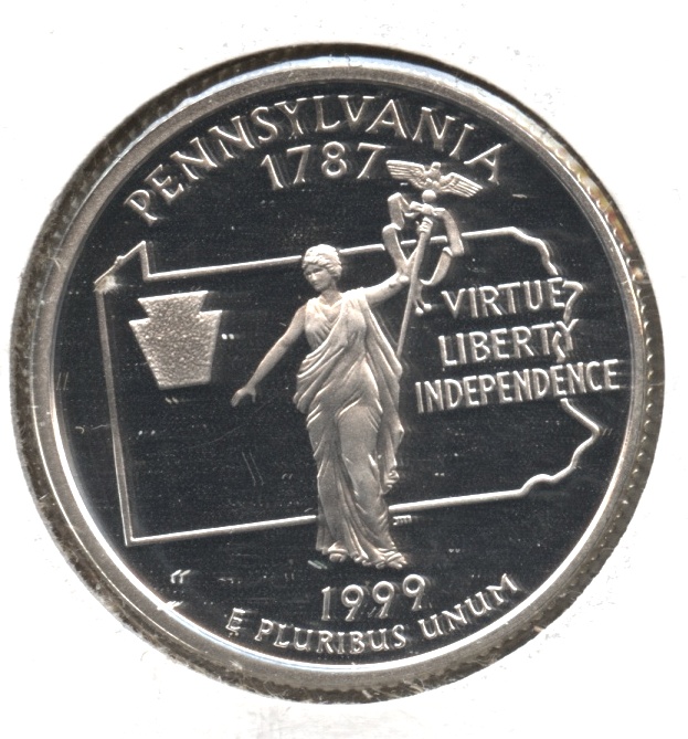 1999-S Pennsylvania State Quarter Silver Proof