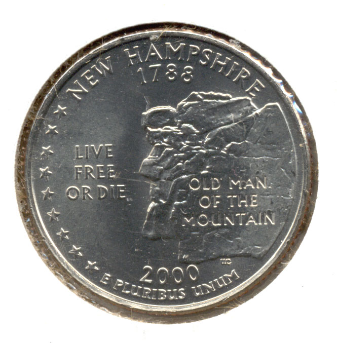 2000 New Hampshire State Quarter Mint State
