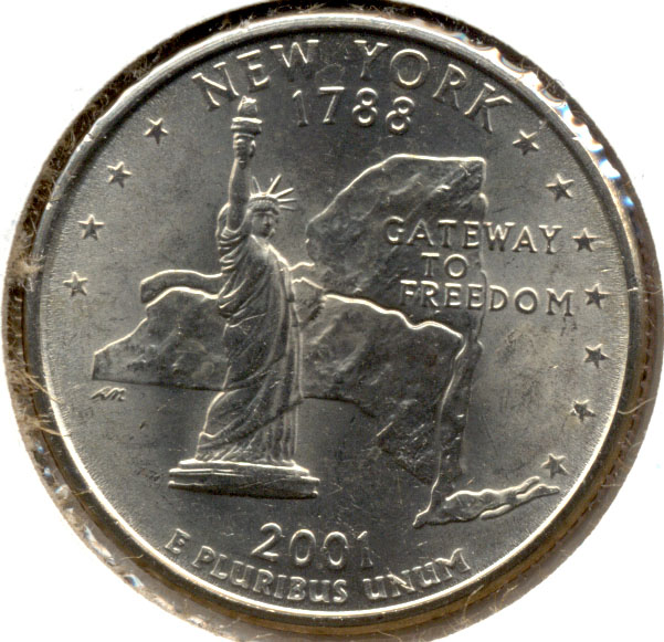 2001 New York Quarter Mint State
