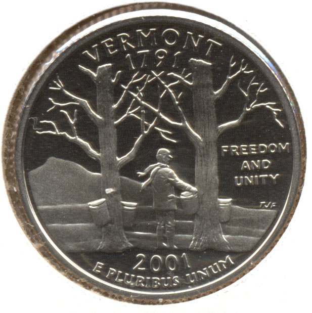 2001-S Vermont State Quarter Clad Proof