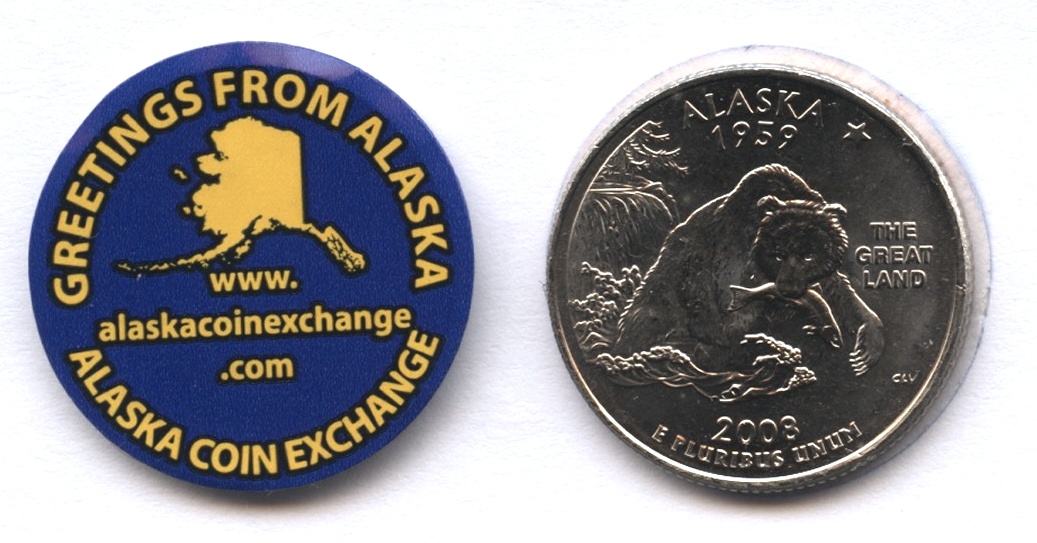 2008 Stickered Alaska State Quarter
