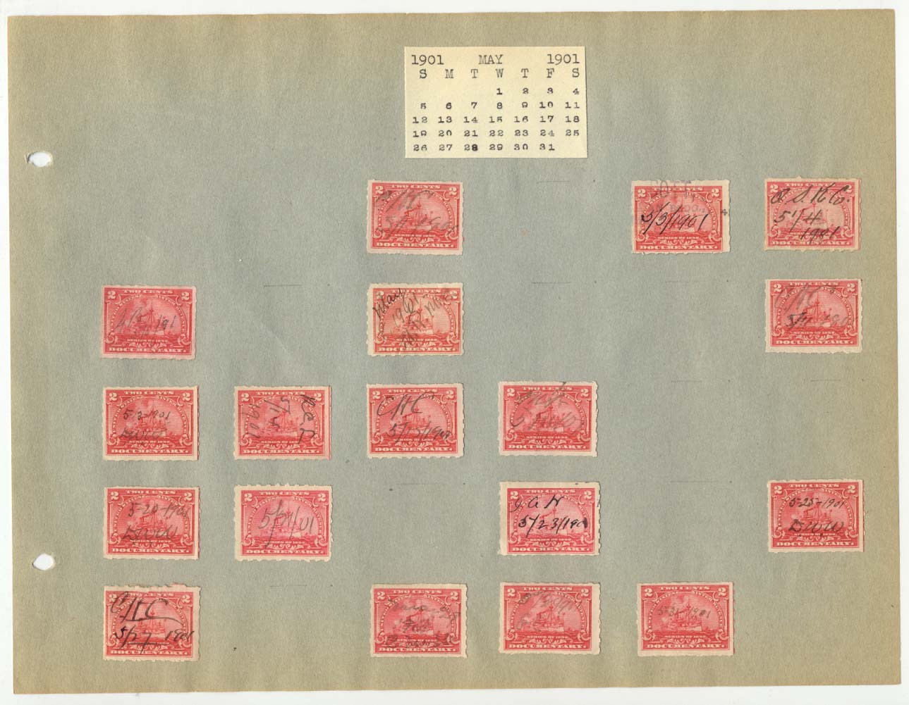 Revenue Stamp Collection May 1901
