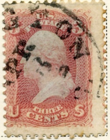 Scott 65 Washington 3 Cent Stamp Rose c