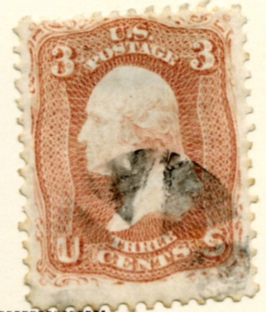 Scott 65 Washington 3 Cent Stamp Rose g