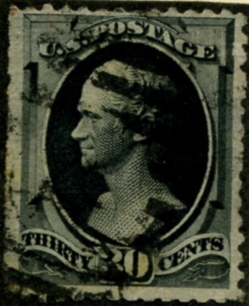 Scott 154 Hamilton 30 Cent Stamp Black No Grill