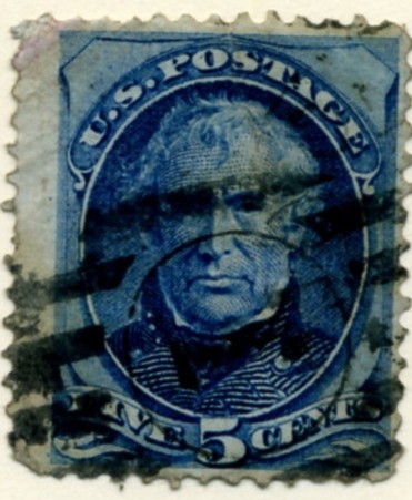 Scott 179 5 Cent Stamp Blue Zachary Taylor a