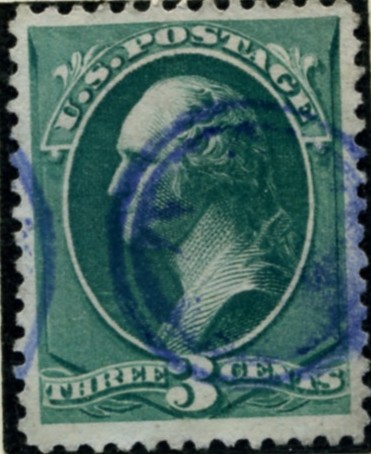 Scott 207 Washington 3 Cent Stamp Blue Green