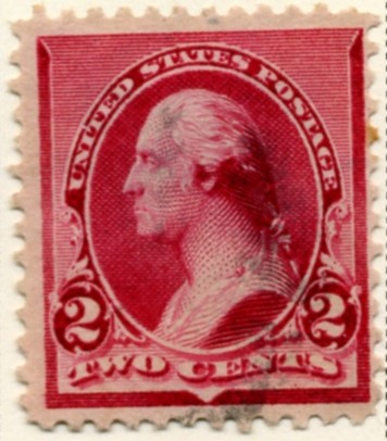 Scott 220 Washington 2 Cents Stamp Carmine a