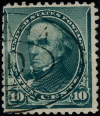 Scott 226 Webster 10 Cent Stamp Green