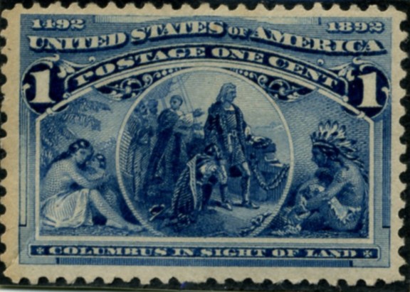 Scott 230 1 Cent Stamp Columbian Exposition