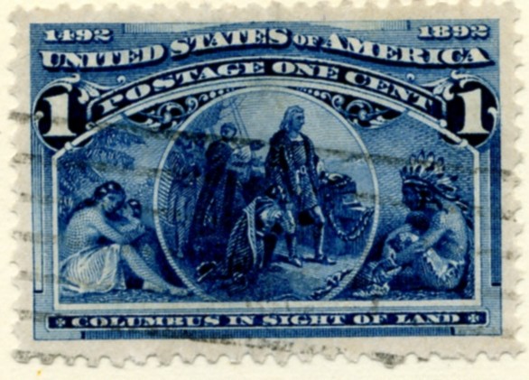 Scott 230 1 Cent Stamp Columbian Exposition a