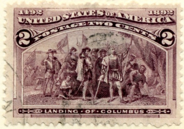Scott 231 2 Cent Stamp Violet Columbian Exposition b