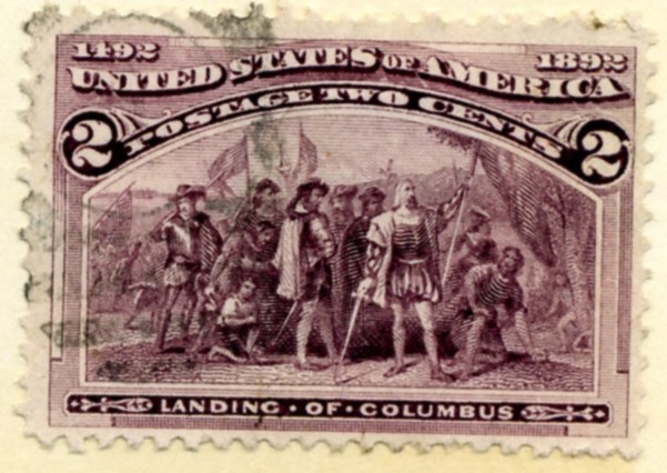 Scott 231 2 Cent Stamp Violet Columbian Exposition c