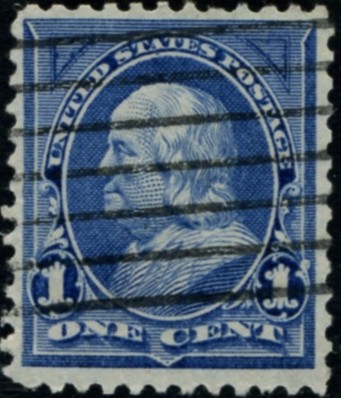 Scott 247 Franklin 1 Cent Stamp Blue