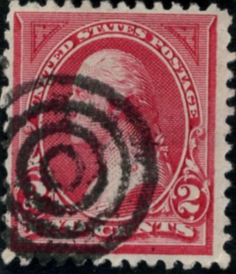 Scott 249 Washington 2 Cents Stamp Carmine Lake Type 1