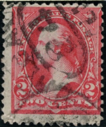 Scott 252 Washington 2 Cents Stamp Carmine Type 3