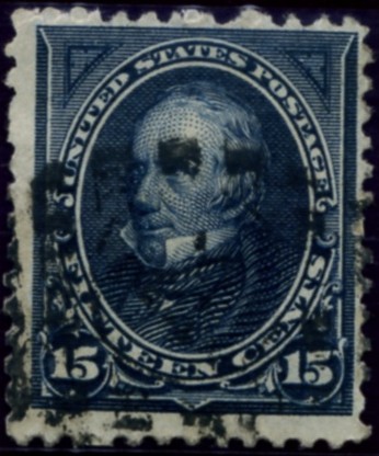 Scott 259 Clay 15 Cents Stamp Dark Blue