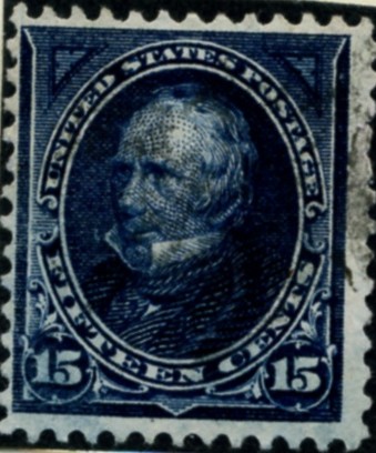 Scott 274 Clay 15 Cents Stamp Dark Blue double line watermark