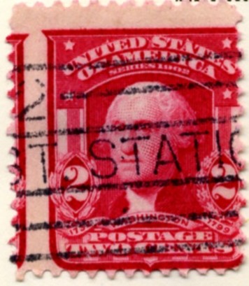 Scott 319 Washington 2 Cent Stamp Carmine b