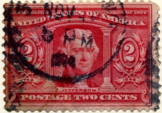 Scott 324 2 Cent Stamp Carmine Louisiana Purchase a