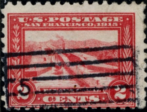 Scott 402 Canal 2 Cent Stamp Carmine Panama Pacific perforated 10