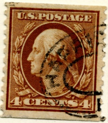 Scott 494 3 Cent Stamp Violet Type 2 Washington Franklin Series perforated 10 vertically no watermark b