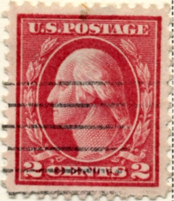 Scott 499 2 Cent Stamp Rose Washington Franklin Series perforated 11 no watermark a