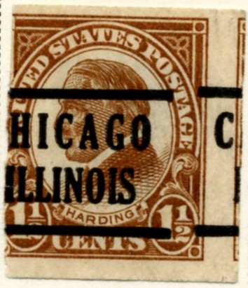 Scott 576 Harding 1 1/2 Cent Stamp Yellow Brown Series of 1922-1925 a