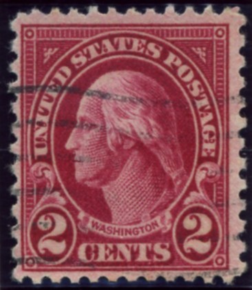 Scott 634a Washington 2 Cent Stamp Carmine Type 2 Series of 1922-1925 Perforated 11x10 1/2