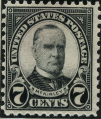 Scott 639 McKinley 7 Cent Stamp Black Series of 1922-1925 Perforated 11x10 1/2