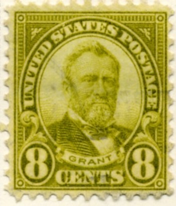 Scott 640 Grant 8 Cent Stamp Olive Green Series of 1922-1925 Perforated 11x10 1/2 a