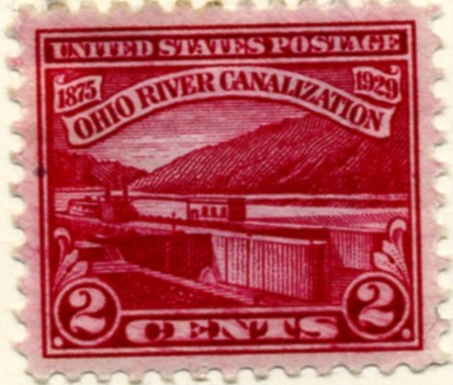 Scott 681 2 Cent Stamp Ohio River Canalization a