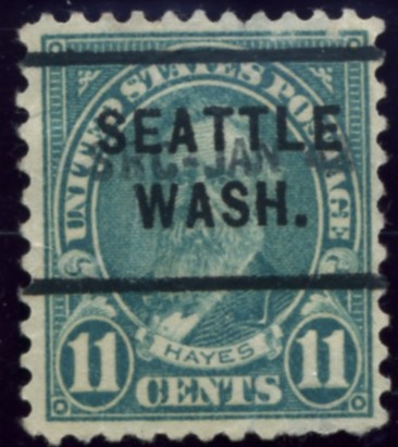 Scott 692 Hayes 11 Cent Stamp Light Blue Series of 1922-1925 rotary press