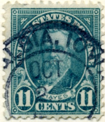 Scott 692 Hayes 11 Cent Stamp Light Blue Series of 1922-1925 rotary press #a