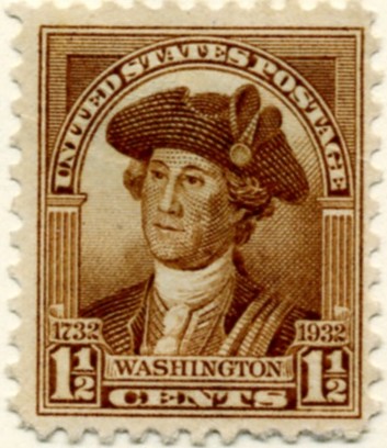 Scott 706 1 1/2 Cent Stamp Brown Washington Bicentennial Set a