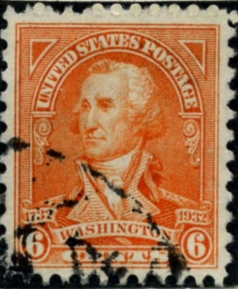 Scott 711 6 Cent Stamp Orange Washington Bicentennial Set