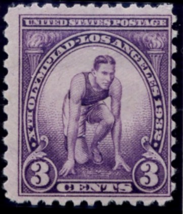 Scott 718 3 Cent Stamp Los Angeles Olympic Runner