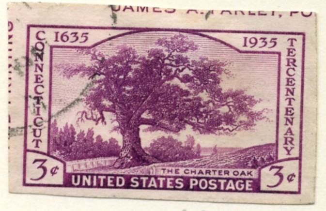 Scott 778a 3 Cent Stamp Connecticut Tercentenary TIPEX Souvenir not Perforated