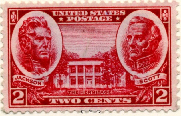 Scott 786 2 Cent Stamp Jackson and Scott with The Hermitage a