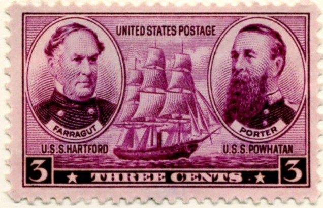 Scott 792 3 Cent Stamp Farragut and Porter a