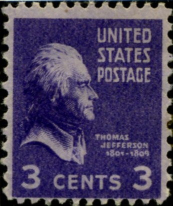 Scott 807 3 Cent Stamp Thomas Jefferson