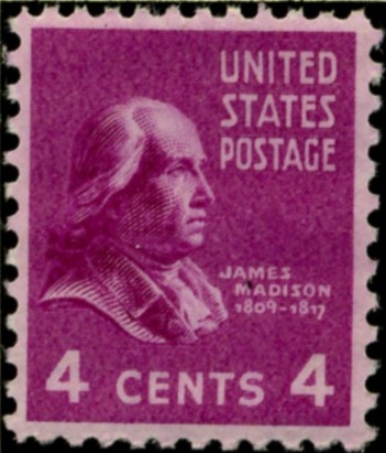 Scott 808 4 Cent Stamp James Madison