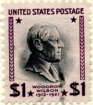 Scott 832 $1 Dollar Stamp Woodrow Wilson dark violet and black c