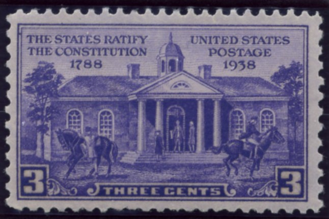 Scott 835 3 Cent Stamp Constitution Ratification