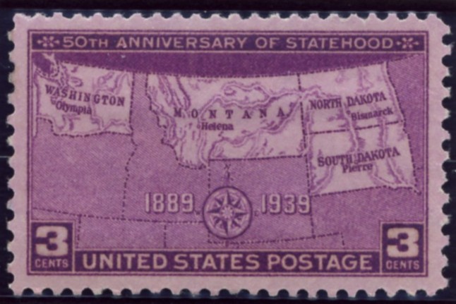 Scott 858 3 Cent Stamp Washington Montana and the Dakotas