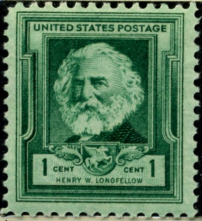 Scott 864 1 Cent Stamp Henry Wadsworth Longfellow