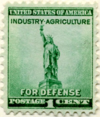 Scott 899 1 Cent Stamp Defense - Statue of Liberty a