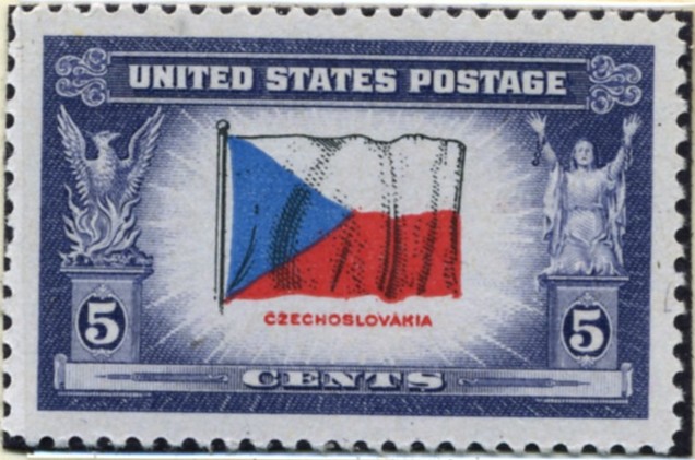 Scott 910 5 Cent Stamp Overrun Countries Issue Czechoslovakia